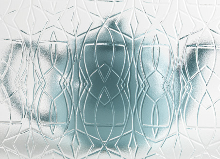 Tribal textured glass pattern from the Pilkington brochure