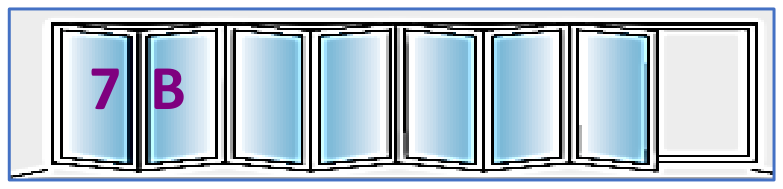Seven Panel configuration 7B, reproduced from the JMD Windows bi-fold configuration sheet