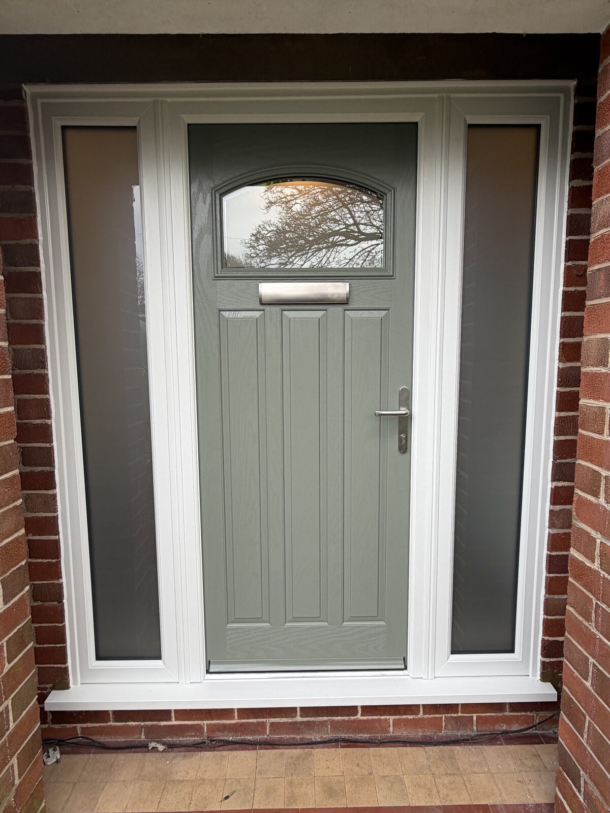 Grey composite front door