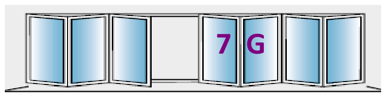 Seven Panel configuration 7G, reproduced from the JMD Windows bi-fold configuration sheet
